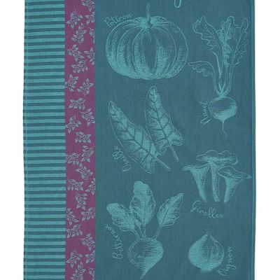 Tea towel - Autumn vegetable garden - Cotton jacquard tea towel - COUCKE