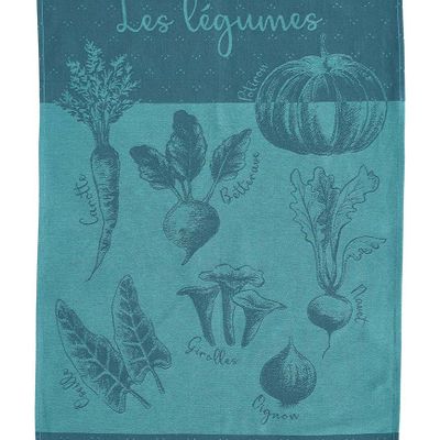 Tea towel - Winter vegetable garden - Cotton jacquard tea towel - COUCKE