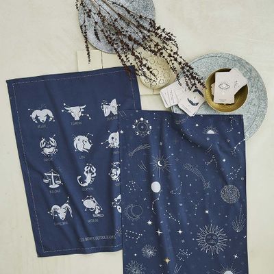 Torchons textile - Astral - Printed cotton tea towel - COUCKE