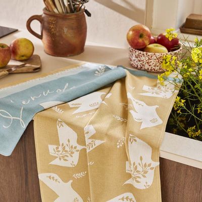 Tea towel - L'En- Cotton jacquard tea towel - COUCKE