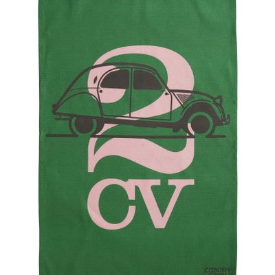 Tea towel - Citroën® 2CV - Printed cotton tea towel - COUCKE