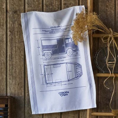 Torchons textile - Citroën® Type H - Torchon en coton imprimé - COUCKE
