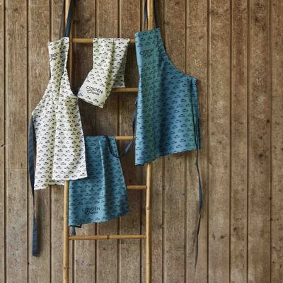 Kitchen linens - Citroën Origins Blue - Children's printed cotton apron - COUCKE