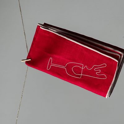 Linge de table textile - MAEGEN Vaisselle - Serviettes brodées - MÆGEN