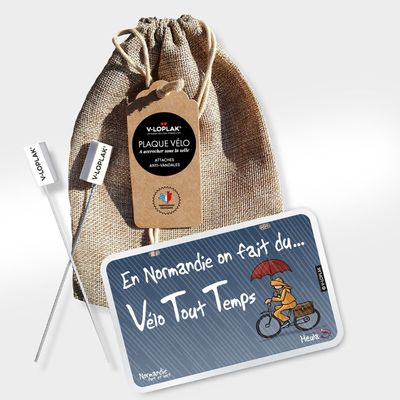 Cadeaux - Cycling Badge " VTT - Velo Tout Temps" by Heula - V-LOPLAK (ACCESSOIRE TENDANCE)