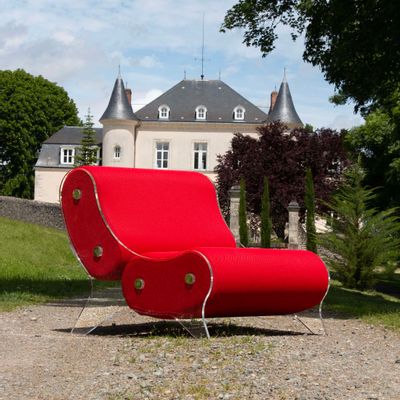 Lawn armchairs - Design Sofa KUUMO - Runner Foam Seat - Acrylic Glass - MOJOW