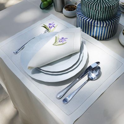 Gifts - Purple Flower Embroidery Placemat - HYA CONCEPT STORE