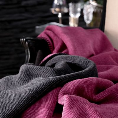 Objets de décoration - Plaid - Plum-Anthrazit - BIEDERLACK