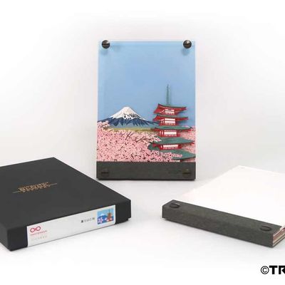 Design objects - SCENERY Mt.Fuji with Cherry blossoms - OMOSHIROI BLOCK
