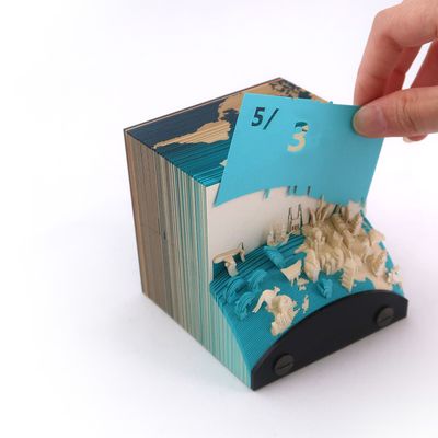 Autres fournitures bureau  - CALENDAR DAILY World Travel -Blue- - OMOSHIROI BLOCK