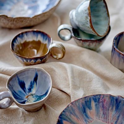 Mugs - Imogen Cup, Blue, Stoneware - BLOOMINGVILLE