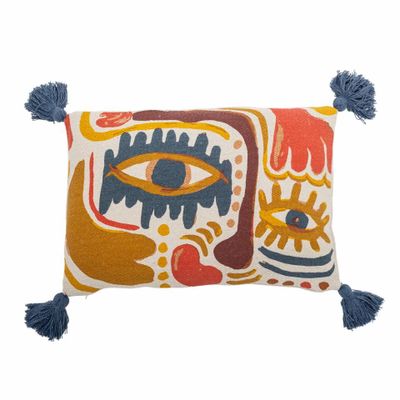 Fabric cushions - Horus Pillow, Orange, Recycled Cotton. - BLOOMINGVILLE MULTIBRAND HOUSE