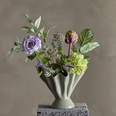Floral decoration - Whisper Artificial Bouquet, Purple, Plastic - BLOOMINGVILLE