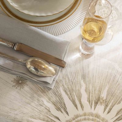 Table linen - Stardust - Printed and embroidered linen tablecloth - ALEXANDRE TURPAULT