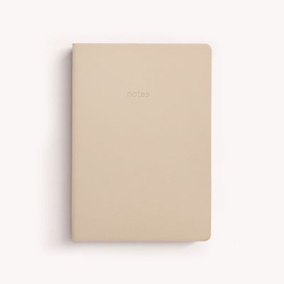 Stationery - A5 VEGAN LEATHER NOTEBOOK - GRY MATTR