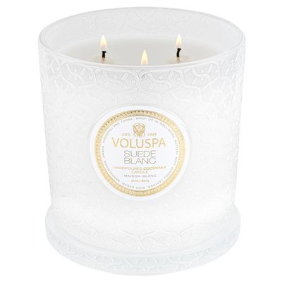 Candles - Suede Blanc Boxed Luxe - VOLUSPA