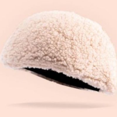 Hats - Moumoute fluffy ecru helmet cover (kid) - HELMUT COVER