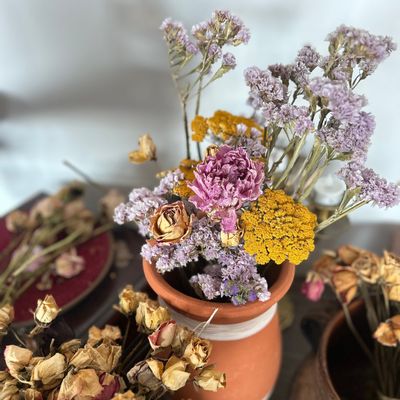 Floral decoration - Pink bouquet - dried flowers - TERRA FIORA