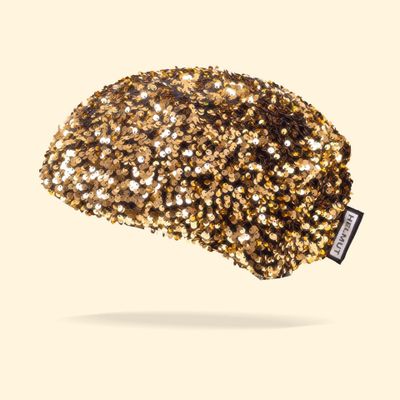 Hats - Gold Glitter Helmet Cover (Adult) - HELMUT COVER