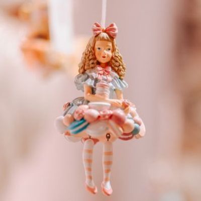 Other Christmas decorations - CANDYLAND ALICE W/DANGLE LEGS ORN PNK/BLU 15CM - GOODWILL M&G