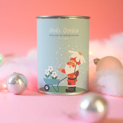 Cadeaux - Kit à semer "Noël Joyeux (brouette)" fabriqué en France - MAUVAISES GRAINES/BWAT