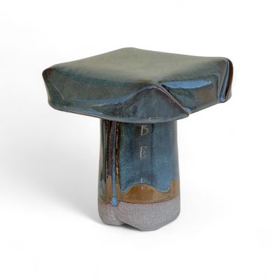 Design objects - STONEWARE BEDSIDE TABLE - LUNA - CLAIRE POUJOULA