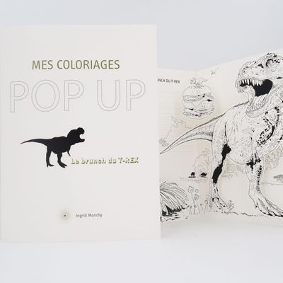 Customizable objects - Customizable POP UP card - DIY - The T.REX Brunch - MES COLORIAGES POPUP