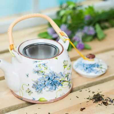 Accessoires thé et café - théière à l'ancienne lilac - KARENA INTERNATIONAL