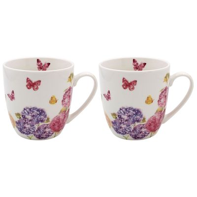 Tasses et mugs - set 2 mugs butterfly blossoms - KARENA INTERNATIONAL