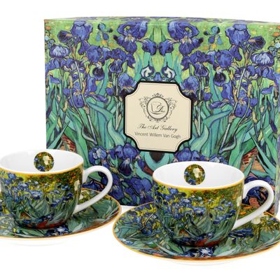 Accessoires thé et café - set 2 tasses espresso Van Gogh irises - KARENA INTERNATIONAL