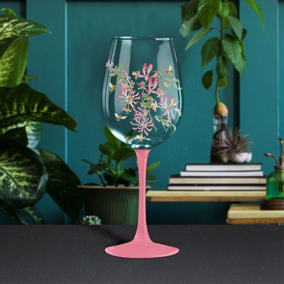 Glass - wine glass honeysuckle - KARENA INTERNATIONAL