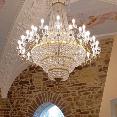 Hanging lights - EMPIRE OF LUSTROUS CRYSTALS, CHANDELIER, CRYSTAL CHANDELIER - L'ARTIGIANO DEL LAMPADARIO