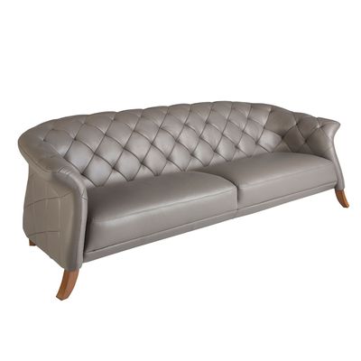 Sofas - Chester sofa 3 seater grey leather - ANGEL CERDÁ