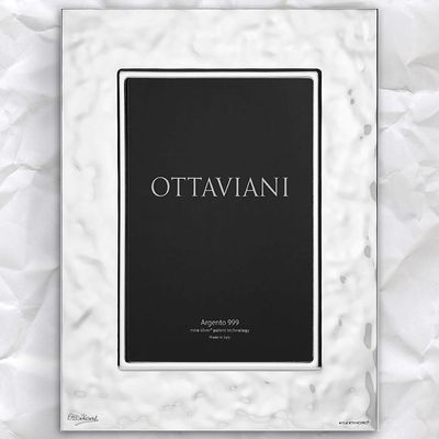 Objets de décoration - Cadre photo avec argent Miro Silver "Materica" - OTTAVIANI
