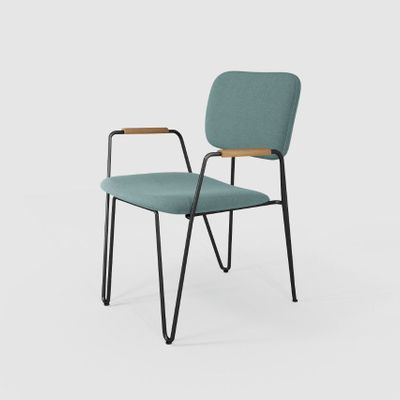 Chairs - MINIMALIST CHAIR “BRUNA” WITH ARMRESTS - ALESSANDRA DELGADO DESIGN