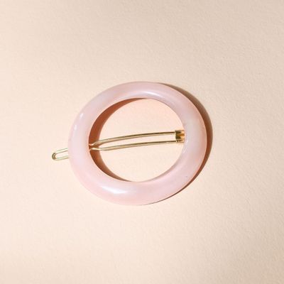 Accessoires cheveux - Barrette ronde Rose dragée - BACHCA