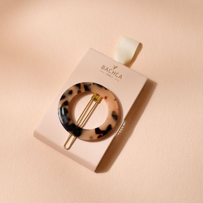 Hair accessories - Tortoise round hair clip - BACHCA