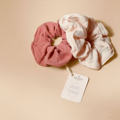 Hair accessories - Cotton gauze scrunchies x2 - BACHCA