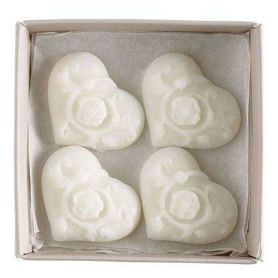 Diffuseurs de parfums - Boîte de 4 décors fondants en cire parfumée C?ur Arabesque - Marquise - MATHILDE M.