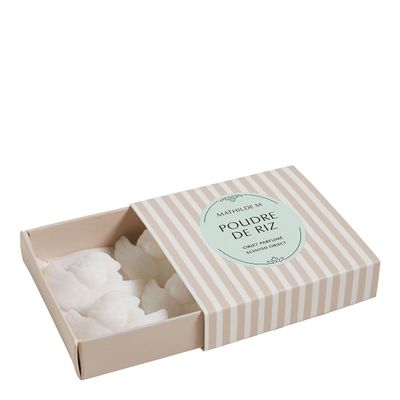 Diffuseurs de parfums - Boîte de 4 décors fondants en cire parfumée Ange - Poudre de Riz - MATHILDE M.