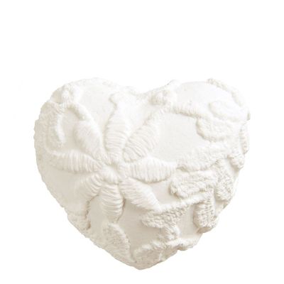 Scent diffusers - Box of 4 scented wax melting decorations Embroidered Heart - Rose Elixir - MATHILDE M.