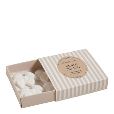 Scent diffusers - Box of 4 melting decorations in scented wax Bow - Linen Voile - MATHILDE M.