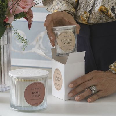 Bougies - Bougie parfumée Les Intemporelles 400 g - Rose Élixir - MATHILDE M.