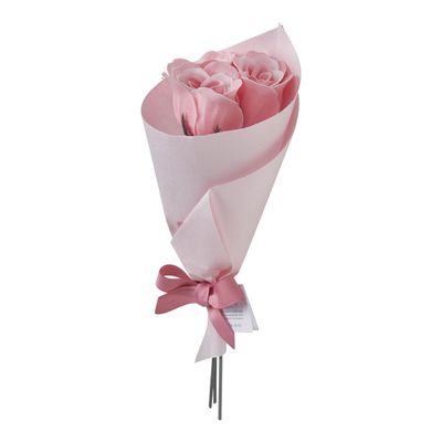 Savons - Bouquet de 3 roses de savon rose - Parfum Rose - MATHILDE M.