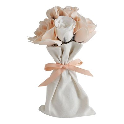Soaps - Bouquet of white and nude scented soap roses - Parfum Rose - MATHILDE M.
