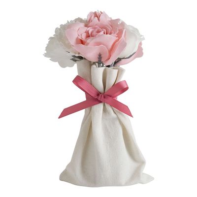 Soaps - Bouquet of white and pink scented soap roses - Parfum Rose - MATHILDE M.