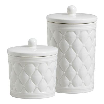 Céramique - Set 2 pots à coton Boudoir Précieux - MATHILDE M.