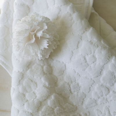 Bath towels - Douceur Florale white bath towel - MATHILDE M.