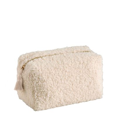 Pochettes - Trousse de toilette rectangulaire Bouclette écrue - Petit modèle - MATHILDE M.