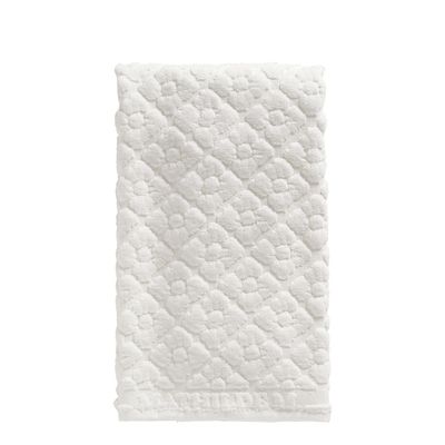 Bath towels - White Floral Douceur towel - MATHILDE M.